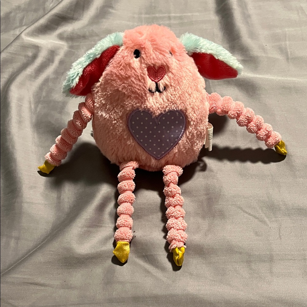 Plush Pink Heart Bunny Stuffed Animal